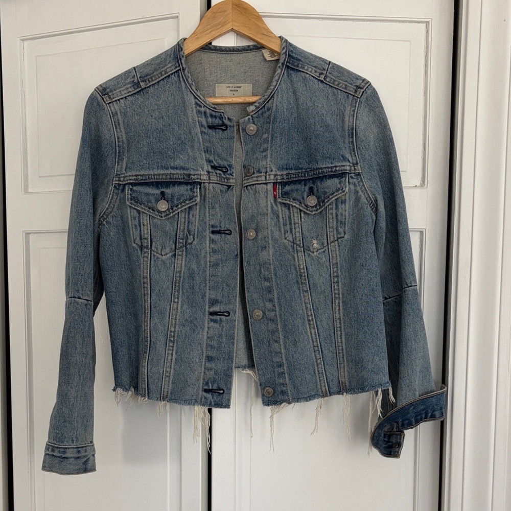 Levi's Altered Trucker Collarless Denim Jacket